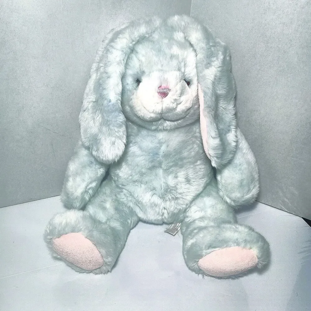 RARE Large 18" Vintage Stuffed Animal Alley Toys R Us Blue Plush Bunny Rabbit - Picture 9 of 16